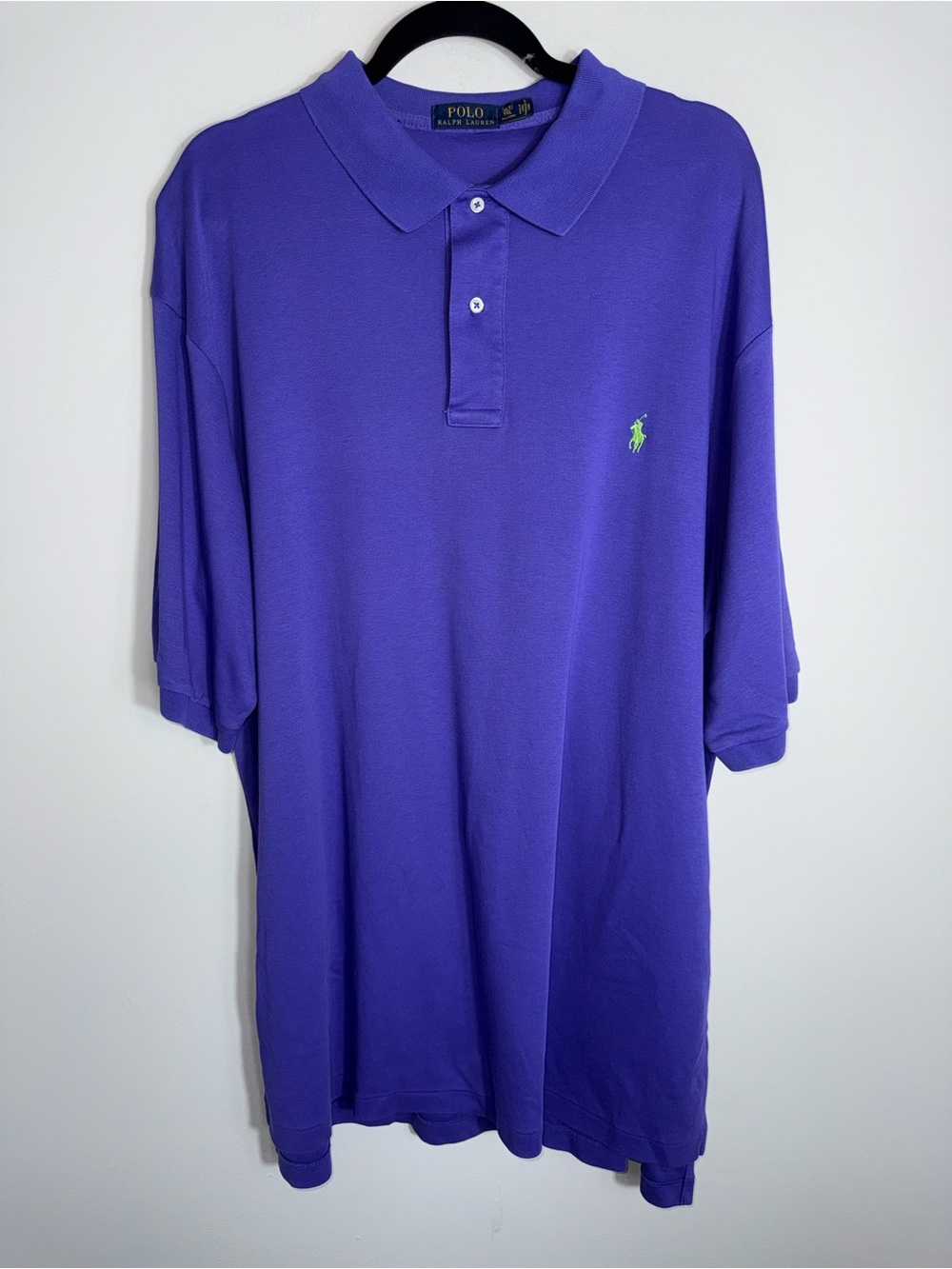 Polo Ralph Lauren Men's Short Sleeve Polo Shirt-Cotton-Purple-Size XLT Tall